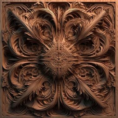 Patterns and decorations stl fractal 1 3d model